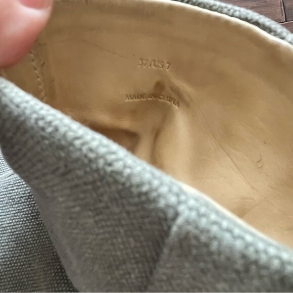 Rag & Bone Ankle Booties Heeled Canvas Fabric Grey Green Zip Up Sz. 7 - Picture 4 of 9